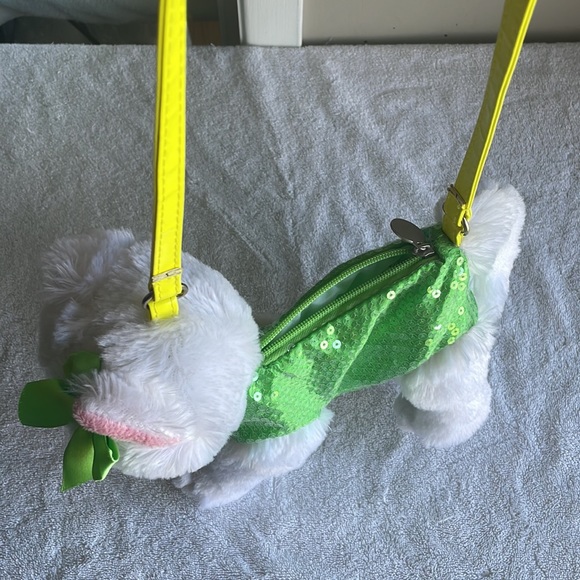 Poochie & Co cat purse, white and green, super cute accessory 🐈🐈🐈💚💚💚 - Picture 2 of 10